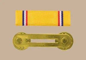 US Armed Forces American Defense Ribbon with Brass Single Holding Bar [RB409] - Picture 1 of 3