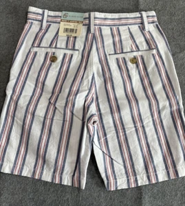 Class Club Boys Shorts Red White Blue Size 12 Flat Front Pockets, Adj Waist NWT - Picture 1 of 10