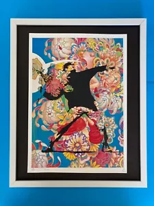 đŸ”¥Death NYC Large Framed 16x20in Pop Art COA Banksy Flowers Thrower Japan - Picture 1 of 6