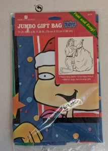 American Greetings Gift Bag Jumbo Rugrats Vintage 1999 Heavy Duty Christmas - Picture 1 of 4