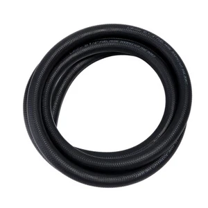 LokoCar 1/4 inch Fuel Hose Line Push Lock NBR Rubber SAE 30R7 5FT 300PSI Black - Picture 1 of 17