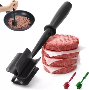Heat Resistant Meat Masher Kitchen Tools & Gadgets - Durable Ground Beef Chopper - Picture 1 of 7
