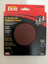 Do-It-Best 5" inch Stick On Orbital Sanding Discs Assorted Multi Grits 15pk New