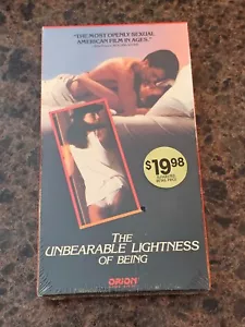 BRAND NEW The Unbearable Lightness Of Being (VHS; 1988) Sealed OOP Watermarks - Picture 1 of 6