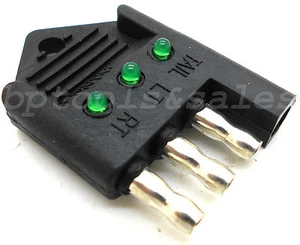 4 WAY FLAT TRAILER WIRING TESTER LIGHT BRAKE TAIL TURN SIGNAL TROUBLE SHOOTER - Picture 1 of 2