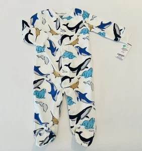 Carters Baby Boy Footed Pajamas 9 Months Fleece Sleep N Play Cute Animal Pjs New - Picture 1 of 3