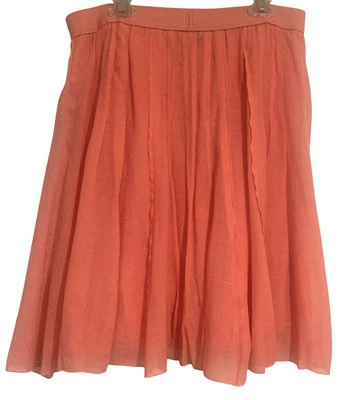 Nic + Zoe Batiste Skirt Bright Papaya Stretch Waist Pull On Lined Women’s Size 8 - Image 1 of 4