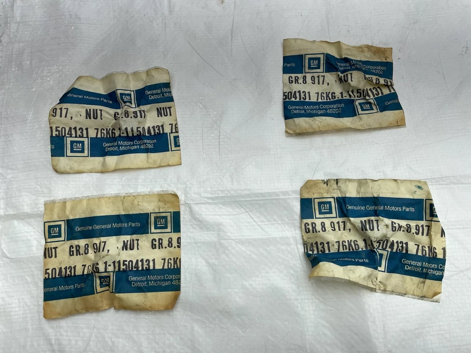 Lote de 4 tuercas de varilla de amarre de dirección GM Chevrolet Cadillac Buick Pontiac Oldsmobile NOS Foto 1 de 4