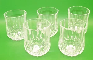 LOTE DE 5 UNIDADES LLANTA CRISTAL D'ARQUES LONGCHAMP 1 1/2 oz VIDRIO 2 1/4"H X 1 3/4" - Imagen 1 de 3