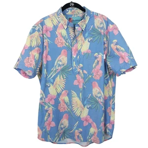 Chubbies Viertelknopf Hemd Herren Large Kurzarm Papageien Tropical Urlaub - Bild 1 von 10
