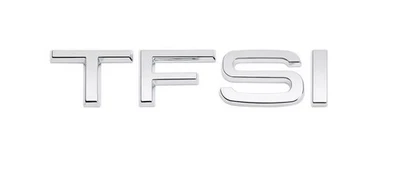 PARA AUDI TFSI placa trasera plateada/letras UK STOCK A3 S3 Foto 1 de 2