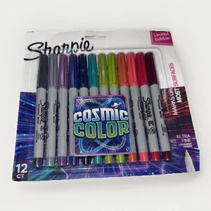🌟Sharpie Marcatori Permanenti Punta Ultra Fine Colore Cosmico Edizione Limitata 12 Cou - Foto 1 di 2