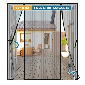 Magnetic Screen Door Full Strip Magnets Fit Door Size 72 x 80 Inch, Door Mesh... - Picture 1 of 7