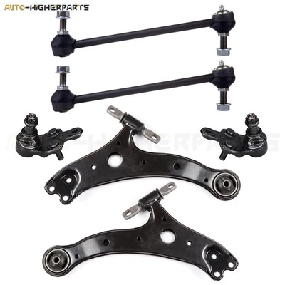 For 2002-2006 Toyota Camry 6 Pcs Steering Control Arm Ball Joint Sway Bar Kit - Image 1 of 4