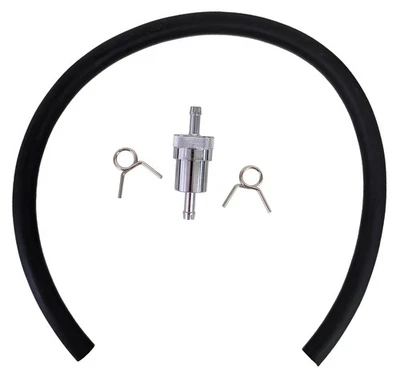 Inline 5/16 FuelFilter Chrome wLine for Yamaha XV1600 1700 RoadStar VMX1200 VMax - Image 1 of 4
