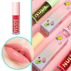 1PC Fruit Lip Water Gloss Lip Glaze Clear Care Lip Plumping Liquid 2ml Red - Picture 1 of 3