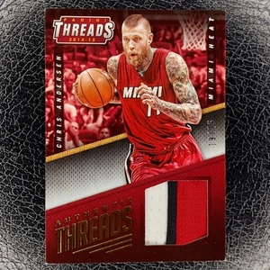 CHRIS ANDERSEN /25 Authentic Threads Prime Patch 2014-15 Threads BIRDMAN HEAT - Picture 1 of 2