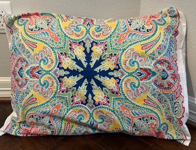 Pottery Barn Penelope Medallion Organic Percale Sham Standard Multicolor - Image 1 of 4