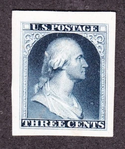US 11E4a 3c Washington Blue Green Die Essay on Card SCV $750 - Picture 1 of 2