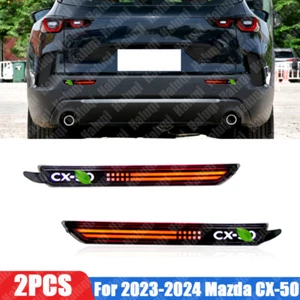 LED Rear Bumper Reflector Brake Light Turn Signal For Mazda CX-50 CX50 2023-2024 - Picture 1 of 6