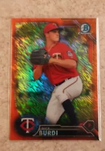 Bowman Chrome Nick Burdi Orange Shimmer Refractor 2016 - Imagen 1 de 1