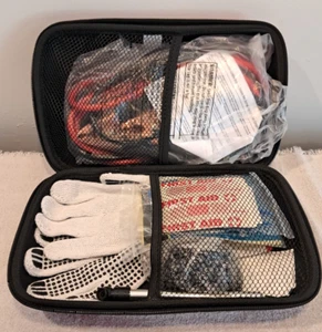Auto Emergency Kit Set Roadside Assistance Car Bag Vehicle Safety Jumper Cables - Picture 1 of 11