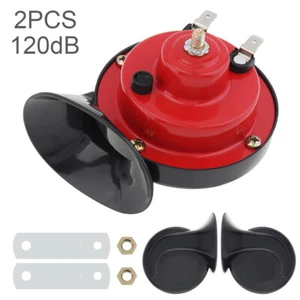 US 2 Pcs 12V Loud Car 120DB Dual Tone Snail Electric Air Horn Truck Universal - Picture 1 of 12
