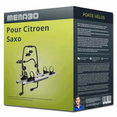 Porte-vélo Menabo Stand Up 2 pour Citroen Saxo 02.1996-04.2004 2 vélos TOP - Photo 1/4