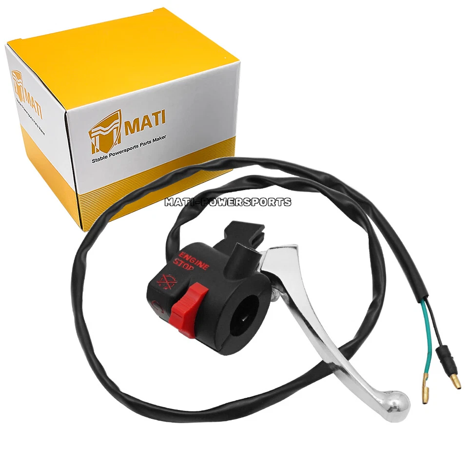 Guidão direito kill start stop interruptor e alavanca de freio para Honda CRF50F 2004-2023 - Imagem 1 de 4