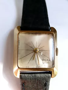 Orologio da donna DOXA grafica originale vintage design Bauhaus placcato oro, funziona - Foto 1 di 12