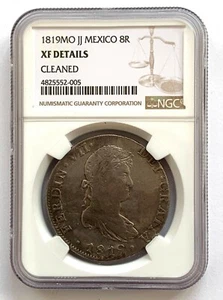 MEXICO COLONIAL 8 REALES 1819 MoJJ XF DETAILS NGC - Picture 1 of 2