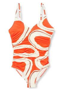 TRIUMPH Summer Allure Swimsuit in Orange & Cream Size UK 10 - 36B - Picture 1 of 4
