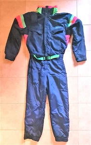Tuta da sci Vtg anni '80 anni '90 Tuta intera NEVICA blu, 42 Uomo GRANDE - Imagen 1 de 12