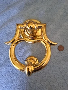 Malta Brass Door Knocker Large NOS - Picture 1 of 2