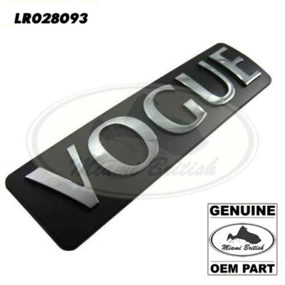 LAND ROVER ДИАПАЗОН VOGUE ЗАДНИЙ ЗАДНИЙ ЗАДНИЙ ВОРОТА НАКЛЕЙКА ЭМБЛЕМА ЗНАЧОК LR028093 OEM - Изображение 1 из 3
