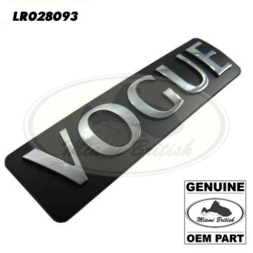 LAND ROVER RANGE VOGUE REAR TAIL GATE STICKER DECAL EMBLEM BADGE LR028093 OEM - Image 1 of 3