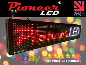 LED Scrolling Sign WIFI Multicolour Matrix Message Display Board 131X19CM - Picture 1 of 4