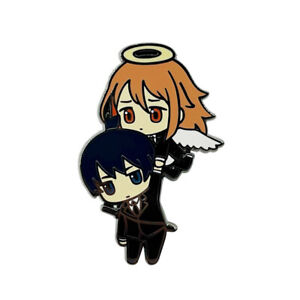 Anime Chainsaw Man Hayakawa Aki and Angel Devil Enamel Metal Brooch Badge Pin