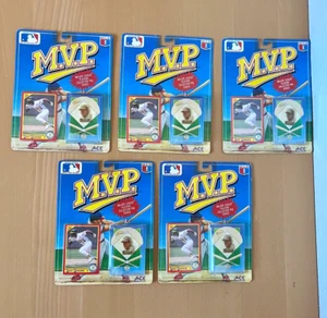 1990 Lot of 5 MVP MLB Baseball Oakland A's Rickey Henderson Card & Pin Set - Picture 1 of 2