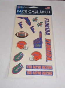 FLORIDA GATORS FACE CALS TATUAGGI TEMPORANEI SPEDIZIONE GRATUITA VELOCE - Foto 1 di 1