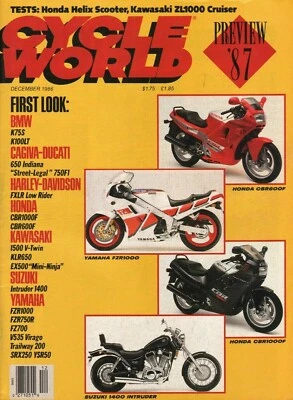 1986 December Cycle World - Vintage Motorcycle Magazine - Image 1 of 2