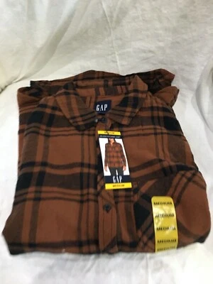 New GAP Women's Long Sleeve Button Down Relaxed Fit Flannel Shirt Plaid S,M - Imagem 1 de 3