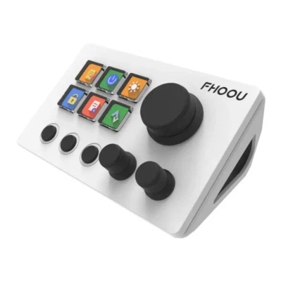 Stream Deck 6 Keys Customizable Keypad With Media Knob USB For Streaming White - Image 1 of 4