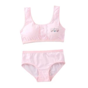 Girls Training Bras Panties Kids Cotton Underwear Bra Brief Sets Sports 10-12Y - Picture 1 of 13