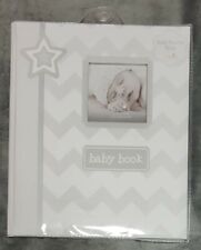 Lil Peach Baby Boy's First Memories Record Book - Grey Zigzag Keepsake Album