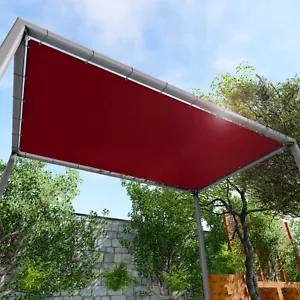 16FT Outdoor Straight Edge Sun Shade Sail Heavy Duty Waterproof UV Blocker Cover - Picture 1 of 51