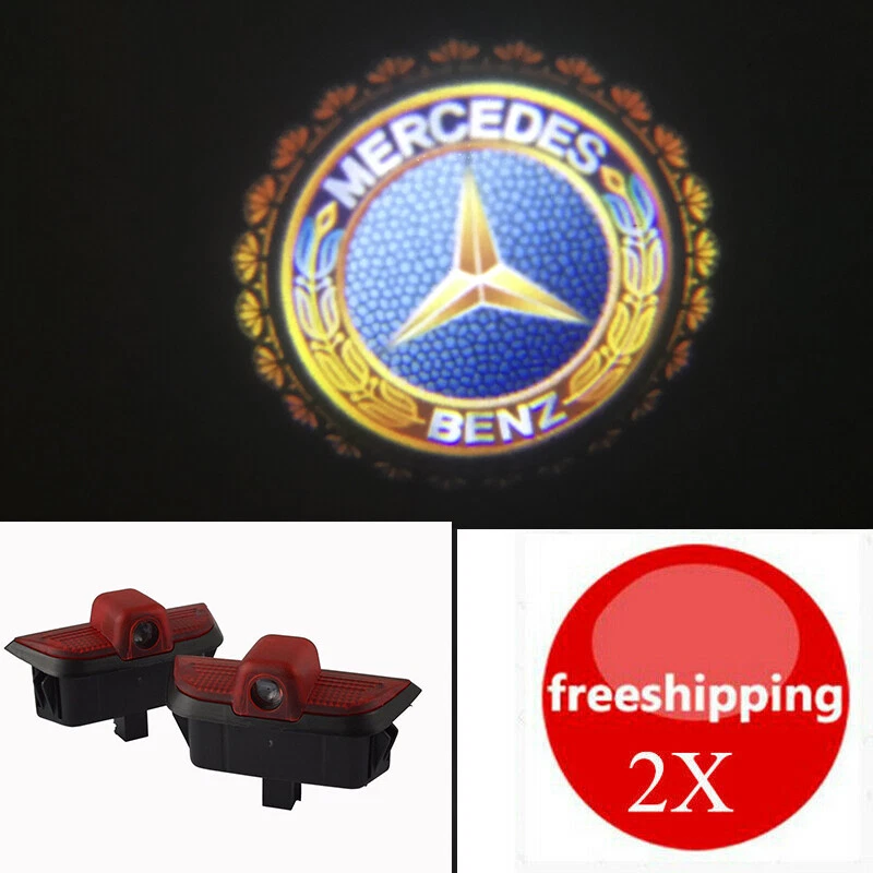 2X LED Door Step Courtesy Shadow Laser Light For Mercedes-Benz C Class W204 C220 - Изображение 1 из 4