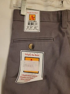 NWT A+ Easy Care Boys Grey School Uniform Pants Size 27x22.5 Husky Large 14 - Picture 1 of 8