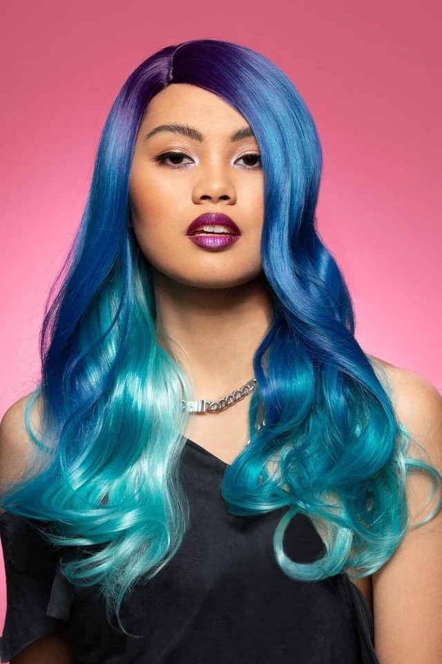 Peluca Smiffys 51650 Manic Panic Mermaid Queen Bitch, Unisex Adulto, Azul, Talla Única Foto 1 de 1