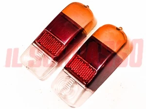 PLASTICHE FANALI POSTERIORE DESTRO + SINISTRO CON RETROMARCIA FIAT 600 ABARTH - Picture 1 of 3